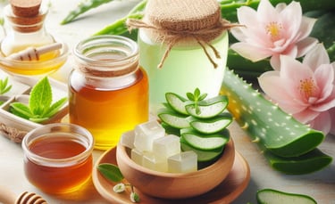 honey, peppermint and cucumber juice