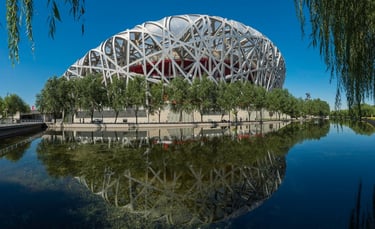 The Beijing National Stadium 2008 Summer Olympics.