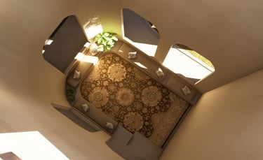 Top view of the informal majlis in the proposed Etihad House