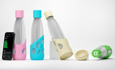 smart water bottle liquisip connecting with phone