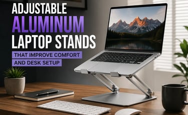 Adjustable Aluminum Laptop Stands That Improve Comfort and Desk Setup