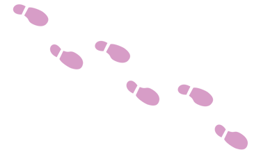 Set of footprints, I can help you on our business journey.