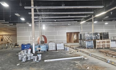 a warehouse like structure with a lot of boxes and boxes