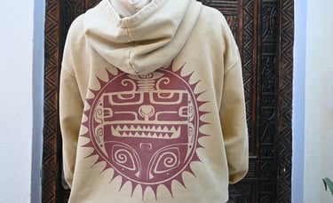 tribal pattern hoodie urban wear spiritual sacred marquesas