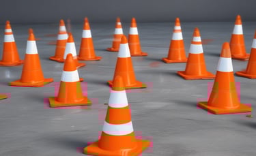 A drone flying over a peaceful countryside landscape during golden hour.