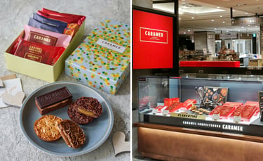 CARAMERのキャラメル菓子商品と横浜高島屋の店舗写真｜堺市のニュースならサカイタイムズ