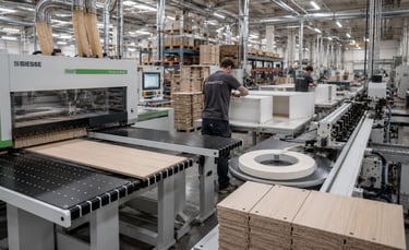 Modern CNC manufacturing of bespoke furniture components
