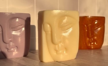 jabones de glicerina modelo Rostro de buda