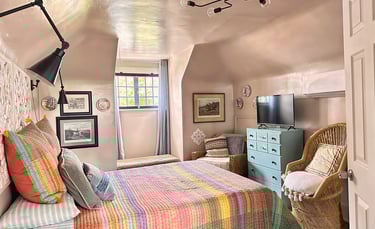 multi color queen bed with blue dresser bedroom 2123 rivermont carriage house