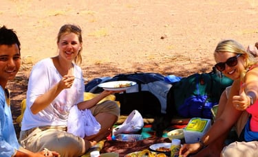 picnic in zagora with nomad familly