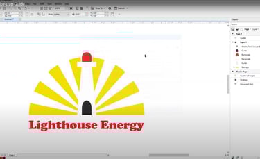 Light House Logo created with CorelDraw