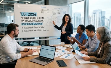 na sala de reuniões gestores reunidos criando estratégia para a LBI 2026  