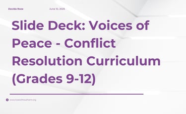 Conflict Resolution Slide Deck Grades 9-12