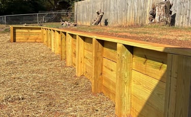 Wood Retaining Wall