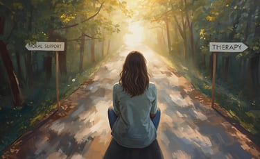 A person contemplating taking the route to Emotional Fitness instead of Therapy or Moral Support