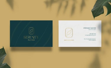 Graphic design services for business cards and brand identity materials