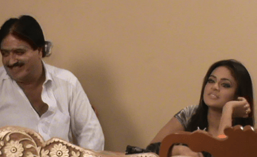Film Writer & Director Saleem Murad , and Film Actress Sobia Khan on Movie Kafra Set