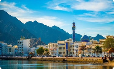 Oman Mutrah Curnish mosque View