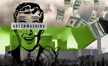 imagem de uma fotografia como slogan para o nome greenwashing.