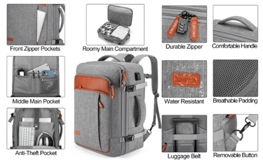 Lumesner carry-on backpack