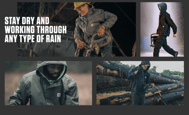 Carhartt weather-resistant jacket for layering clothes Denali National Park