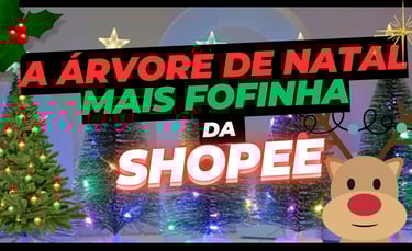 Mini árvore de Natal com luz LED em promoção na Shopee
