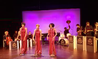 a group of people standing on a stage