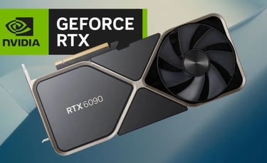 MUETRA UNA PLACA DE VIDEO Y ATRAS LA MARCA GEFORCE RTX