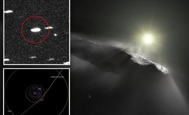 Actual NASA image of the comet and an artist impression