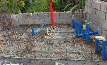 Proses penggalian dan pembentukan kolam renang yang terorganisir di proyek DayanaPool Bandung