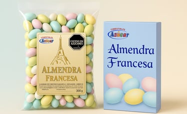 a box of almond almond almonds and almond almonds