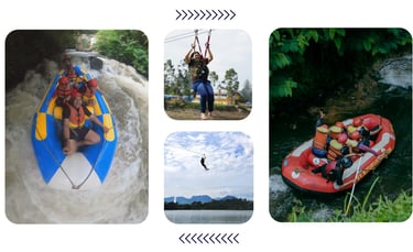 Rafting di Sungai Palayangan dilanjutkan flying fox dengan pemandangan alam Pangalengan