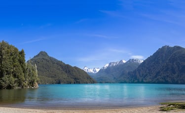 Panoramic of Mascardi Lake in Nahuel Huapi
