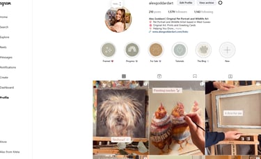 Alex Goddard's Instagram account
