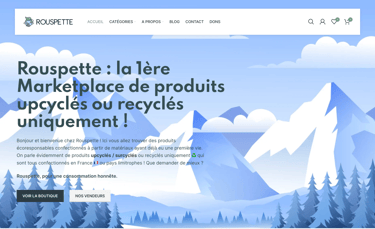 page d'accueil du site de la marketplace Rouspette