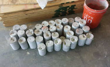 MUltiple cores can be accomplished in a single day with little mess with our two person coring crew