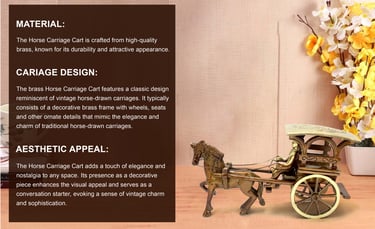 Brass Ghoda Gadi For Exterior Decor