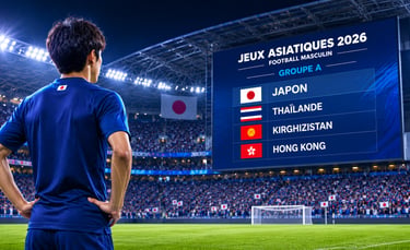 Japon et ses adversaires du groupe A du tournoi de football des Jeux asiatiques 2026