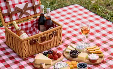 A beautifully wrapped wedding gift box with a delicate ribbon on a rustic wooden table.