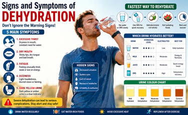 signs and symptoms of dehydration