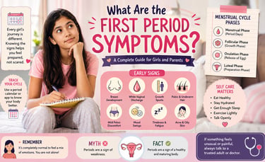 first period symptoms