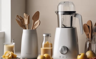 A collection of tech gadgets in a minimalistic setting.