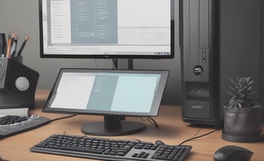 Close-up of a laptop keyboard and screen showing a vibrant display.