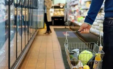 Retail shopping environment representing consumer goods and FMCG market segment