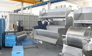 Sheet metal fabrication and metal component manufacturing in industrial facility