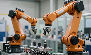 Robotic automation used for OEM manufacturing and custom industrial component production