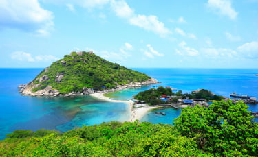 A small island off the coast of Koh Samui, Thailand.