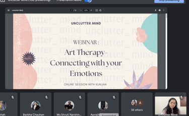 a workshop by unclutter mind on using art therapy to understand emotions