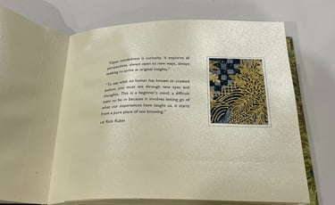 Album with marbled paper and decorative pages