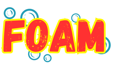 Foam logo to rent a foam machine